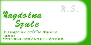 magdolna szule business card